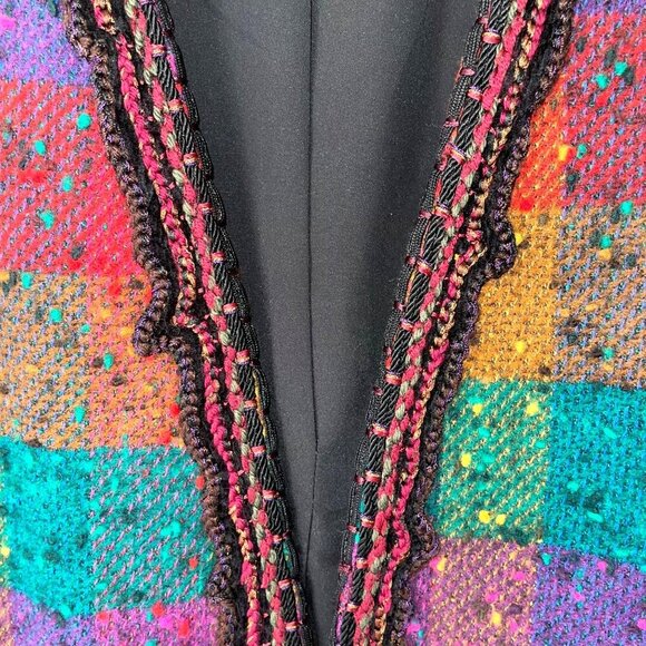 Emanuel Ungaro Vintage Womens Jacket Size Medium Pockets Lined Parallele - Picture 3 of 9